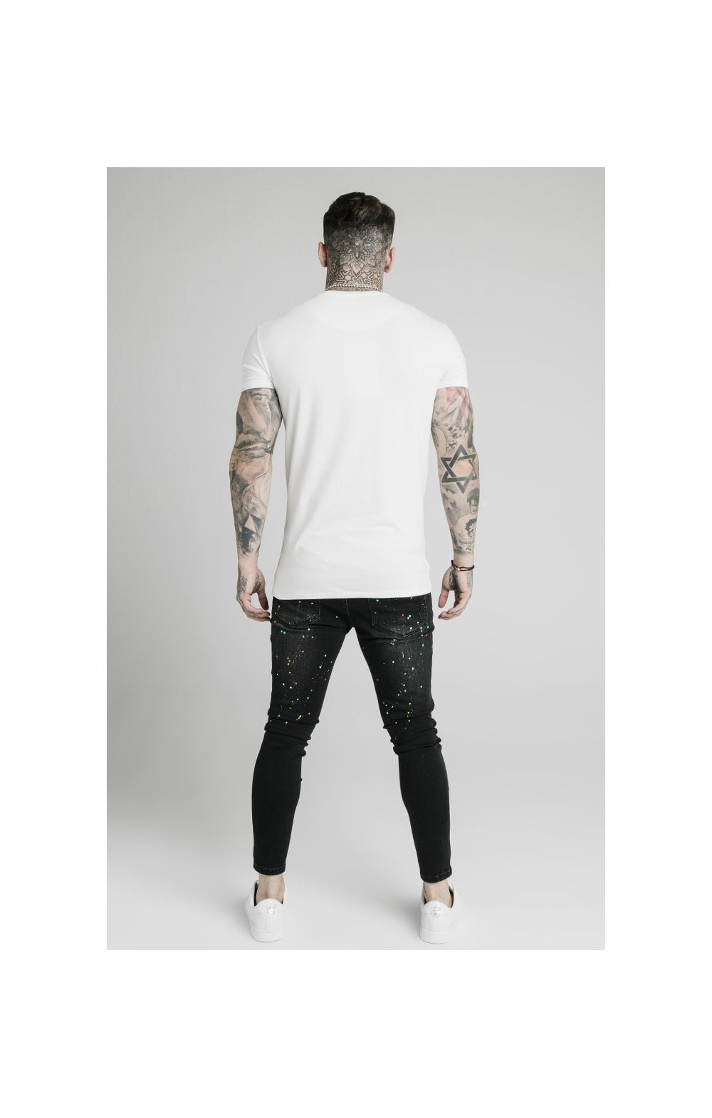 SikSilk S/S Astro Gym Tee - Off White (5)