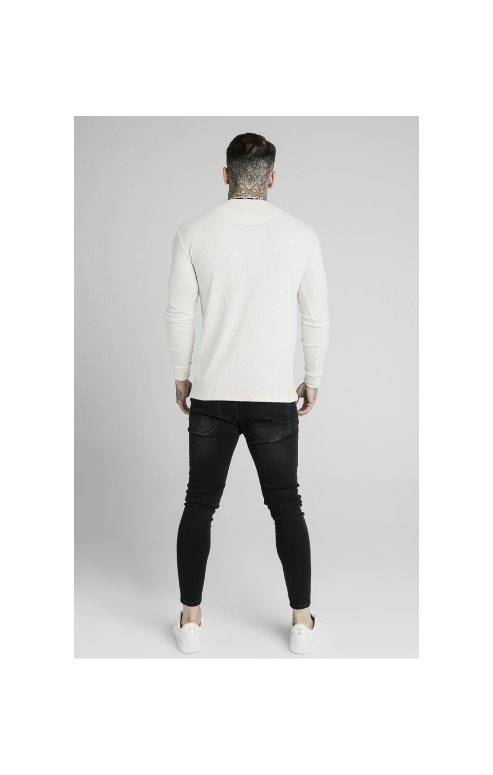 Load image into Gallery viewer, SikSilk L/S Rib Knit Tee - Off White (5)