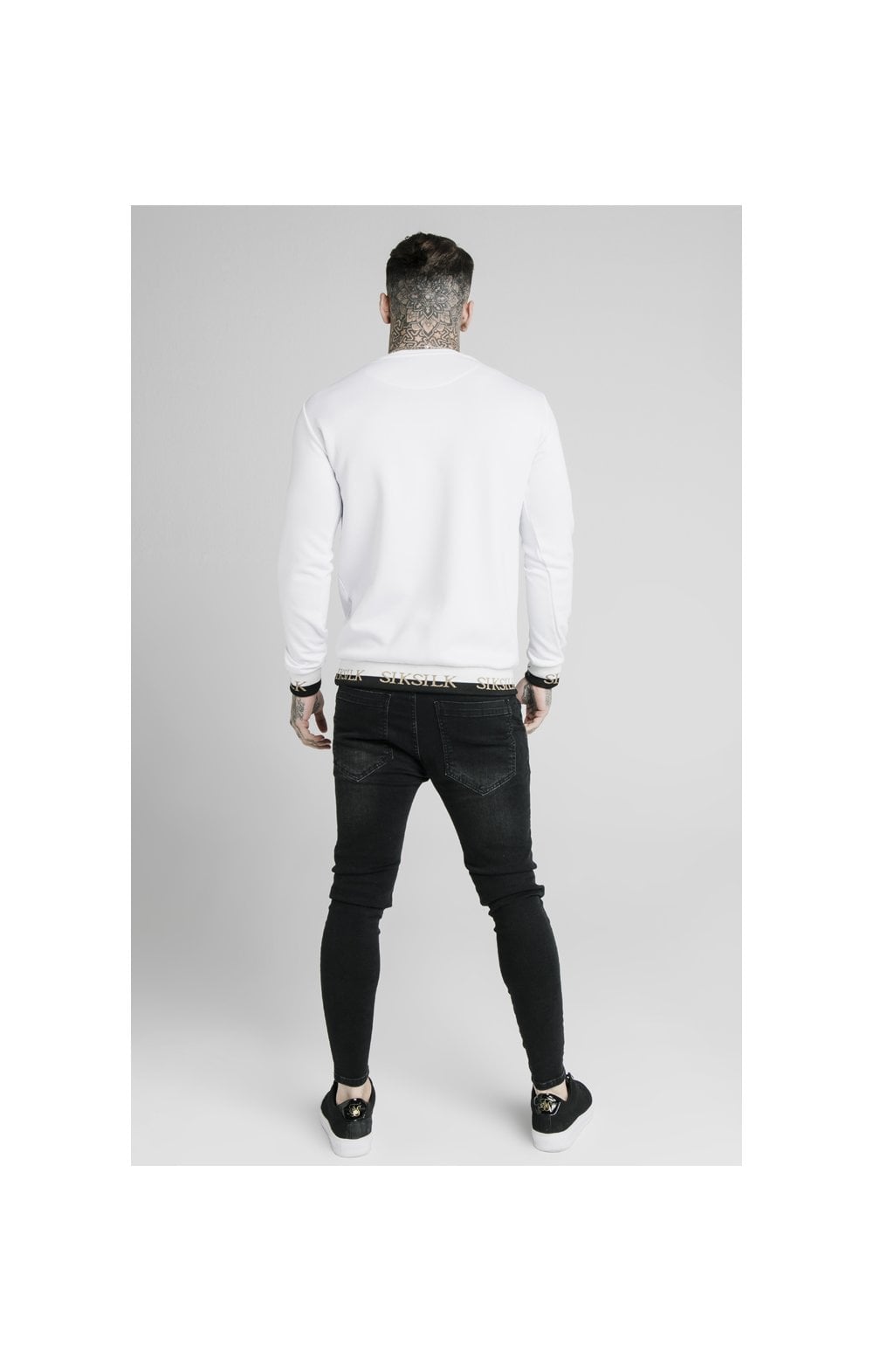 SikSilk Deluxe Crew Sweat - White (2)