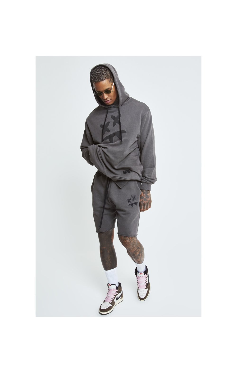 SikSilk X Steve Aoki Overhead Hoodie - Washed Grey (2)