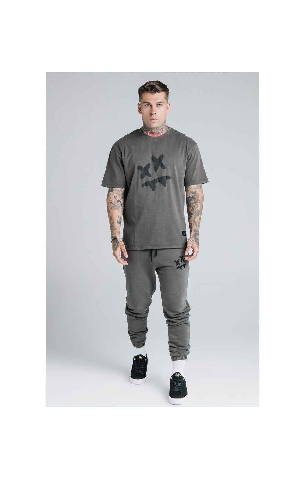 SikSilk X Steve Aoki S/S Oversize Essential Tee – Washed Grey (3)