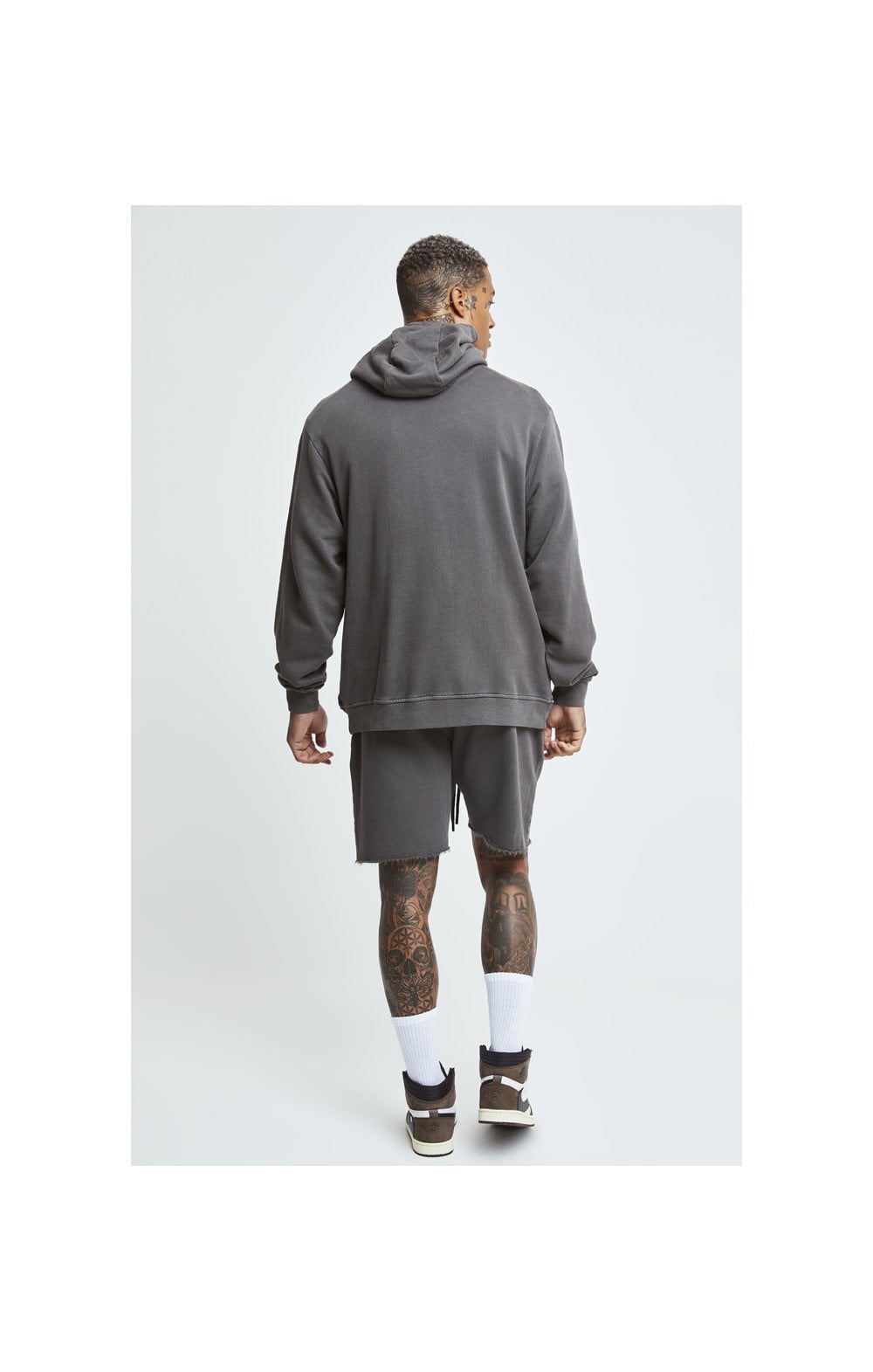 SikSilk X Steve Aoki Relaxed Shorts - Washed Grey (1)