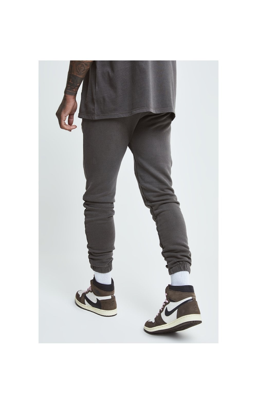 SikSilk X Steve Aoki Joggers - Washed Grey (1)