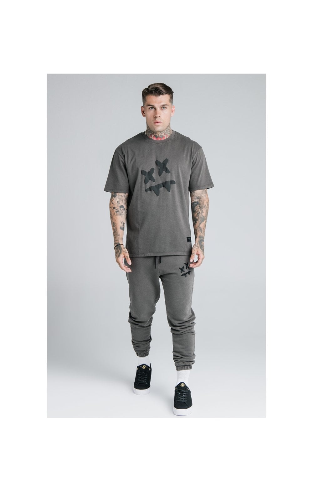 SikSilk X Steve Aoki Joggers - Washed Grey (3)