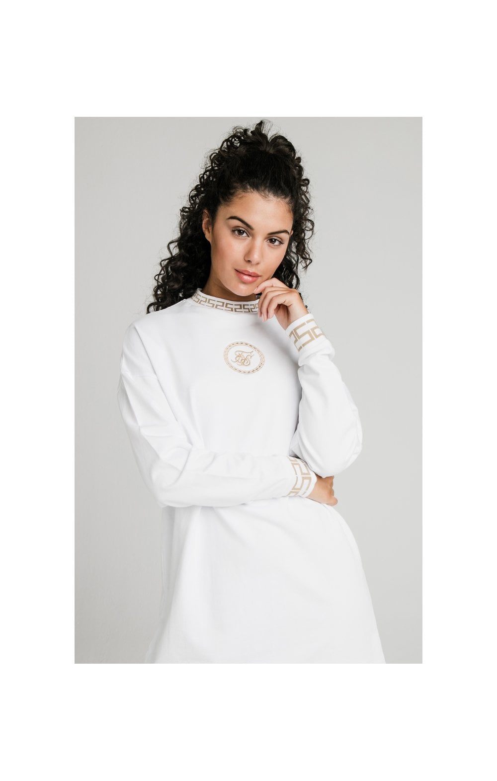 SikSilk Luxury Sweatshirt Dress - White (1)