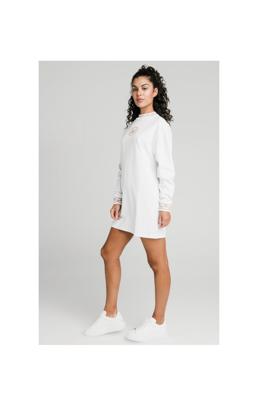 SikSilk Luxury Sweatshirt Dress - White (5)