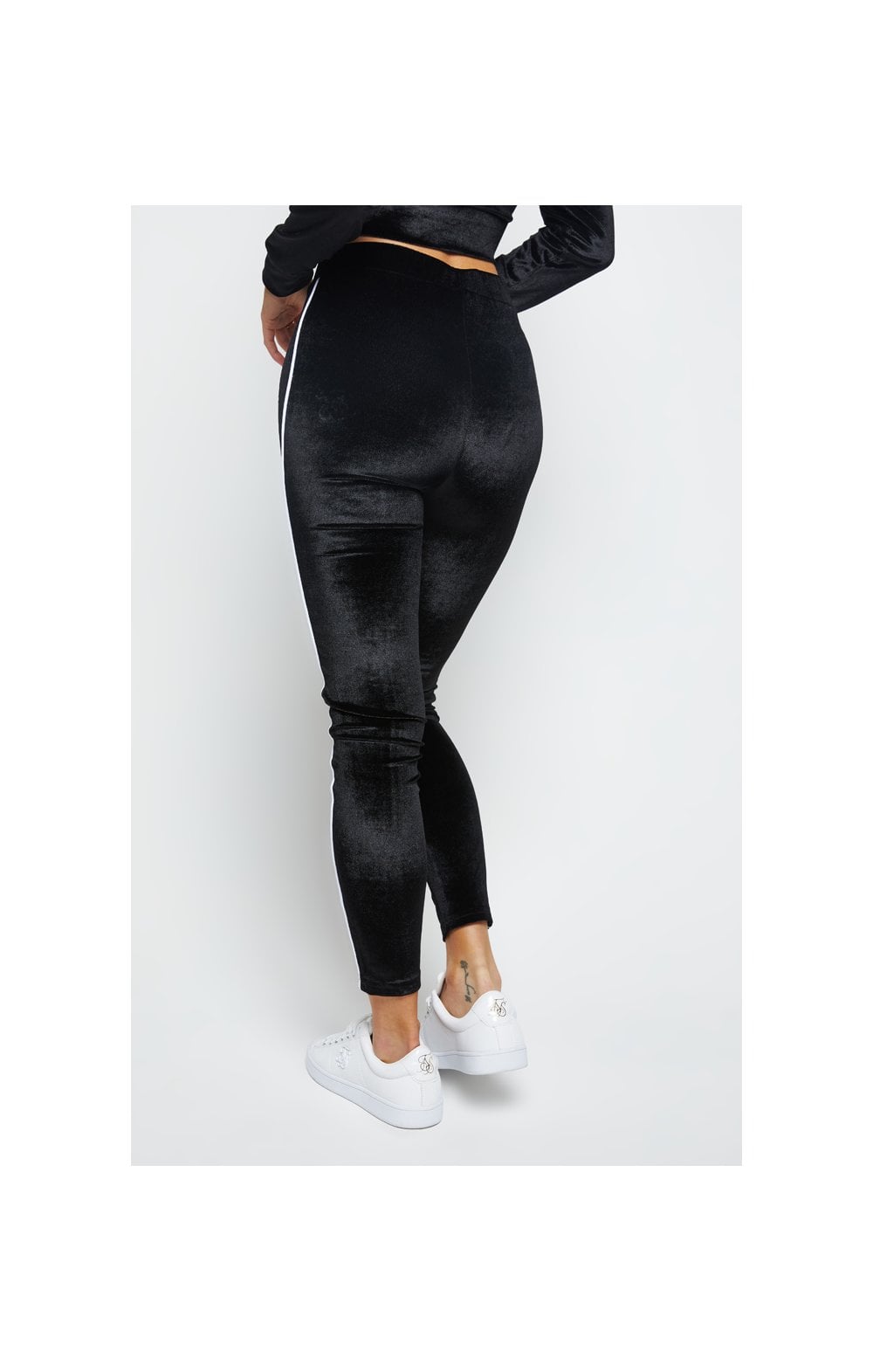 SikSilk Velour Piping Leggings - Black (3)