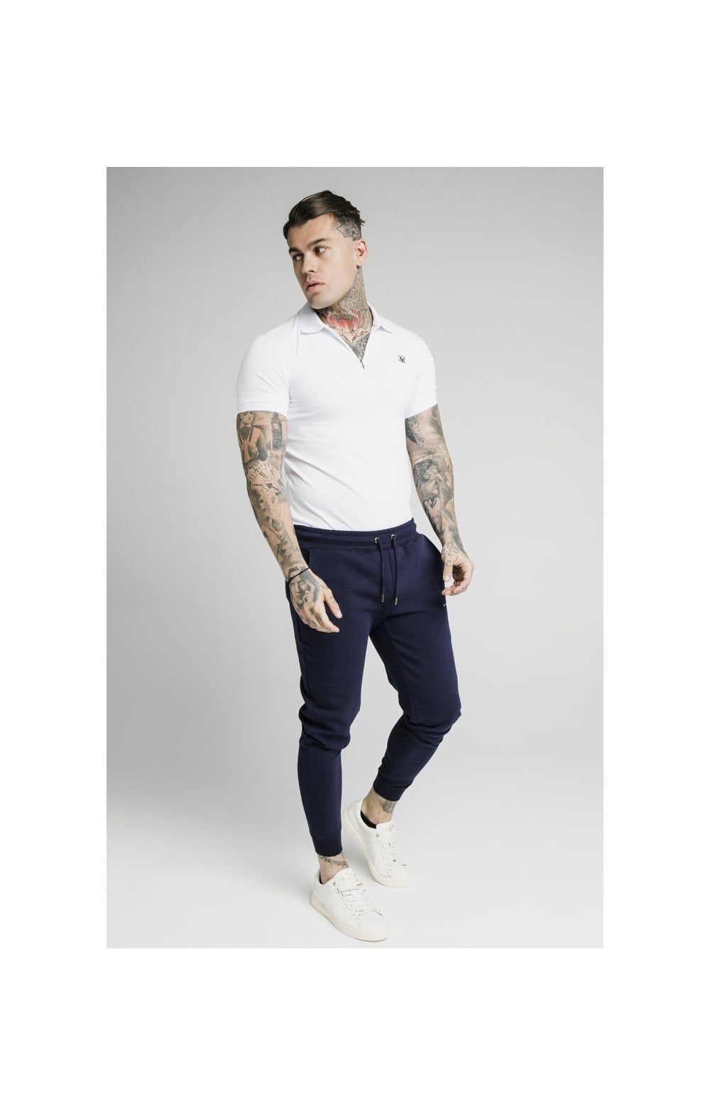 SikSilk Muscle Fit Jogger – Navy (3)