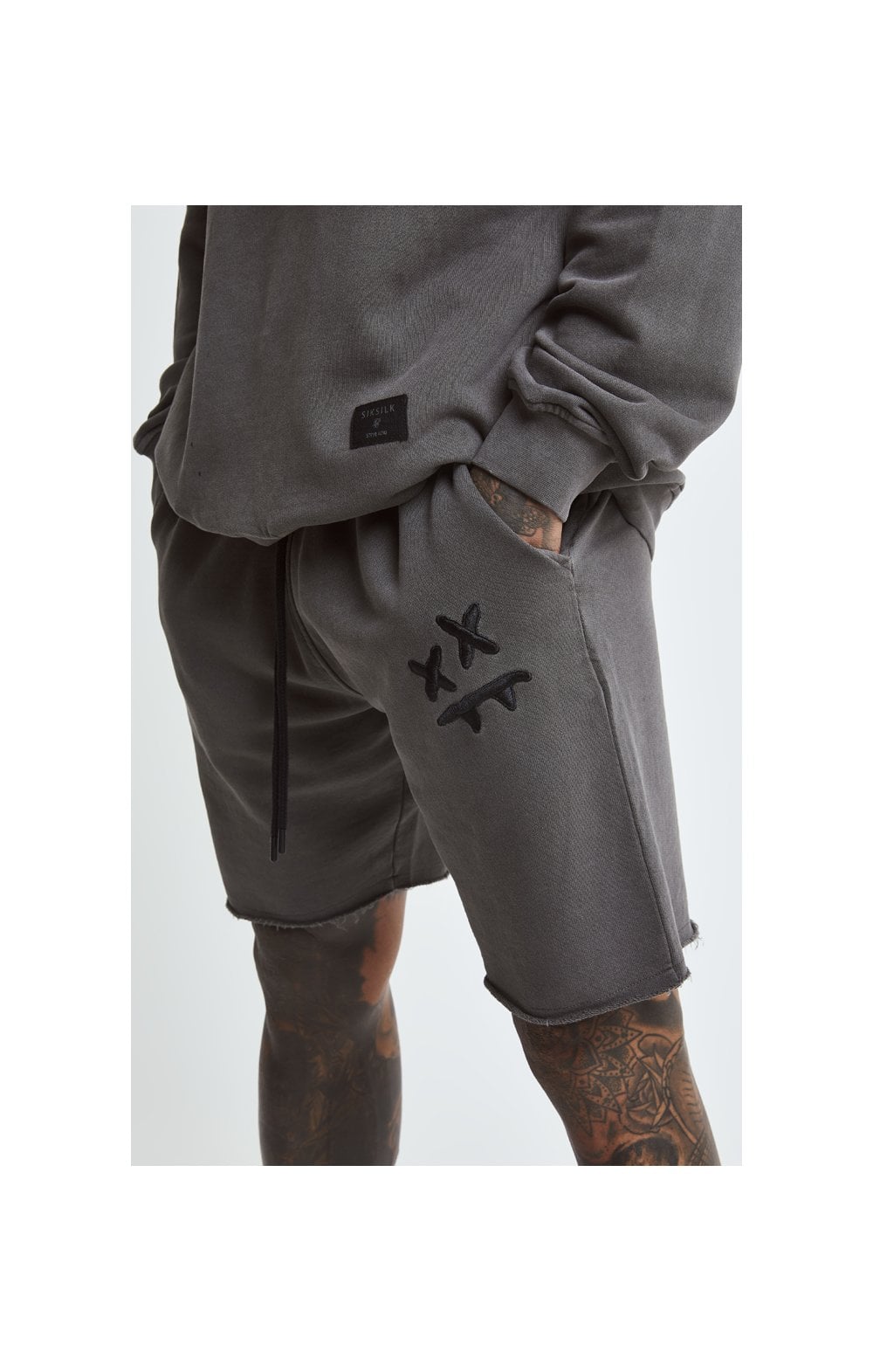 Load image into Gallery viewer, SikSilk X Steve Aoki Relaxed Shorts - Washed Grey