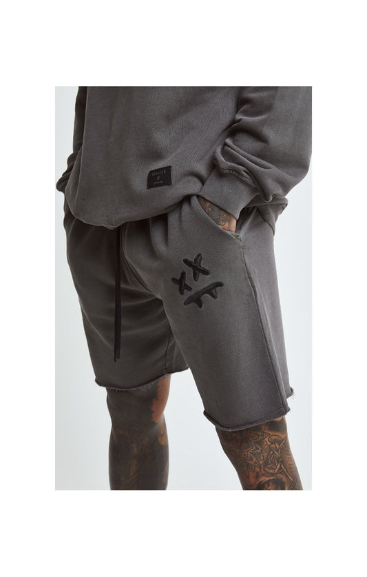 SikSilk X Steve Aoki Relaxed Shorts - Washed Grey