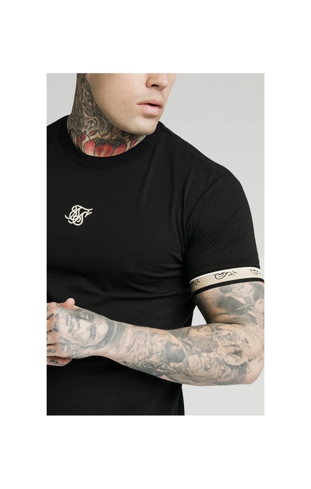 Load image into Gallery viewer, SikSilk S/S Premium Tape Gym Tee - Black (1)