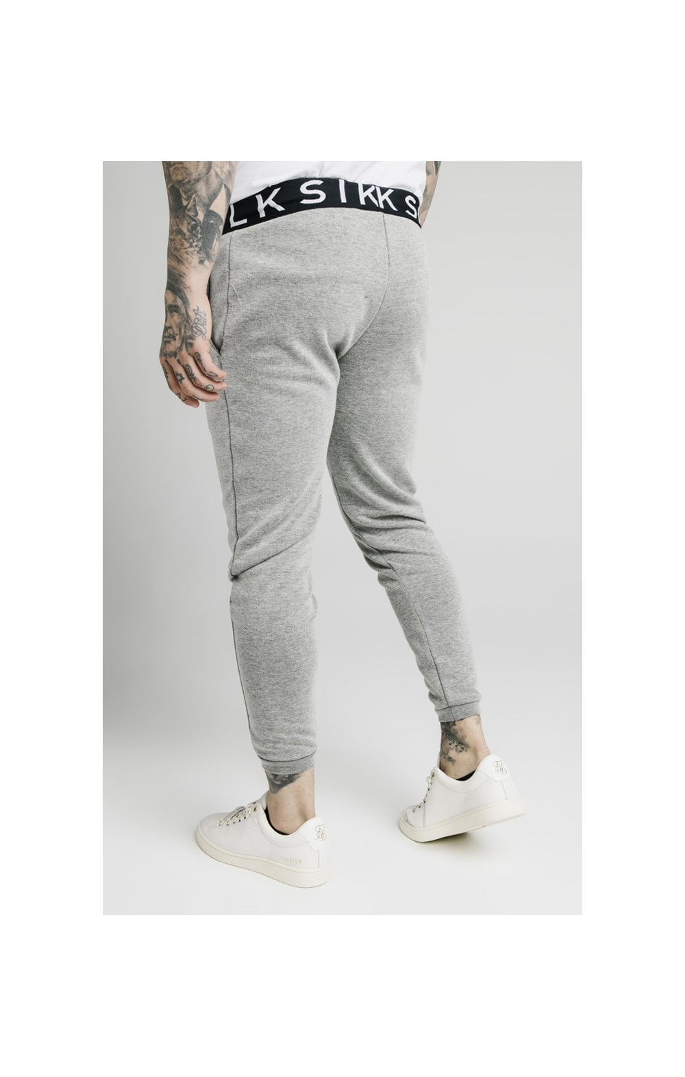 Load image into Gallery viewer, SikSilk Elastic Jacquard Pants - Grey (1)