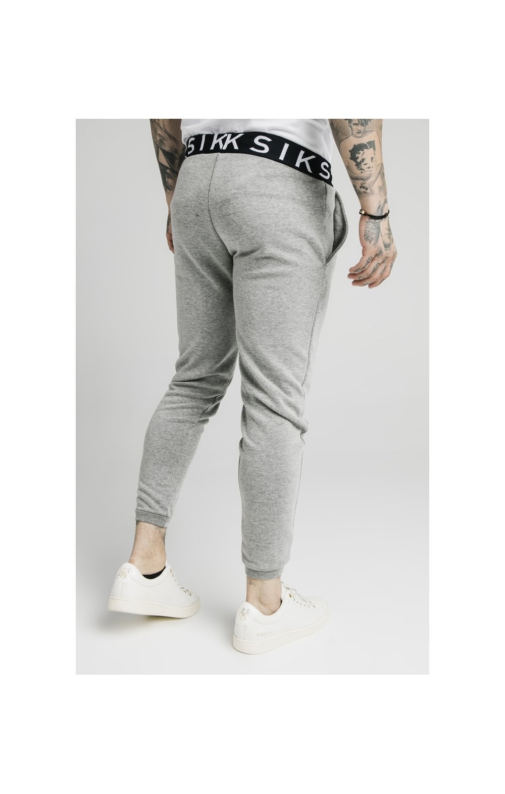 SikSilk Elastic Jacquard Pants - Grey (2)