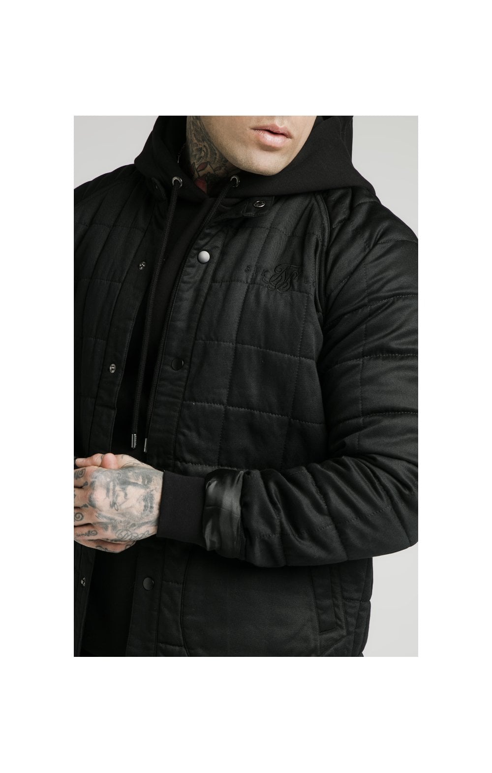 SikSilk Farmers Jacket – Black (1)