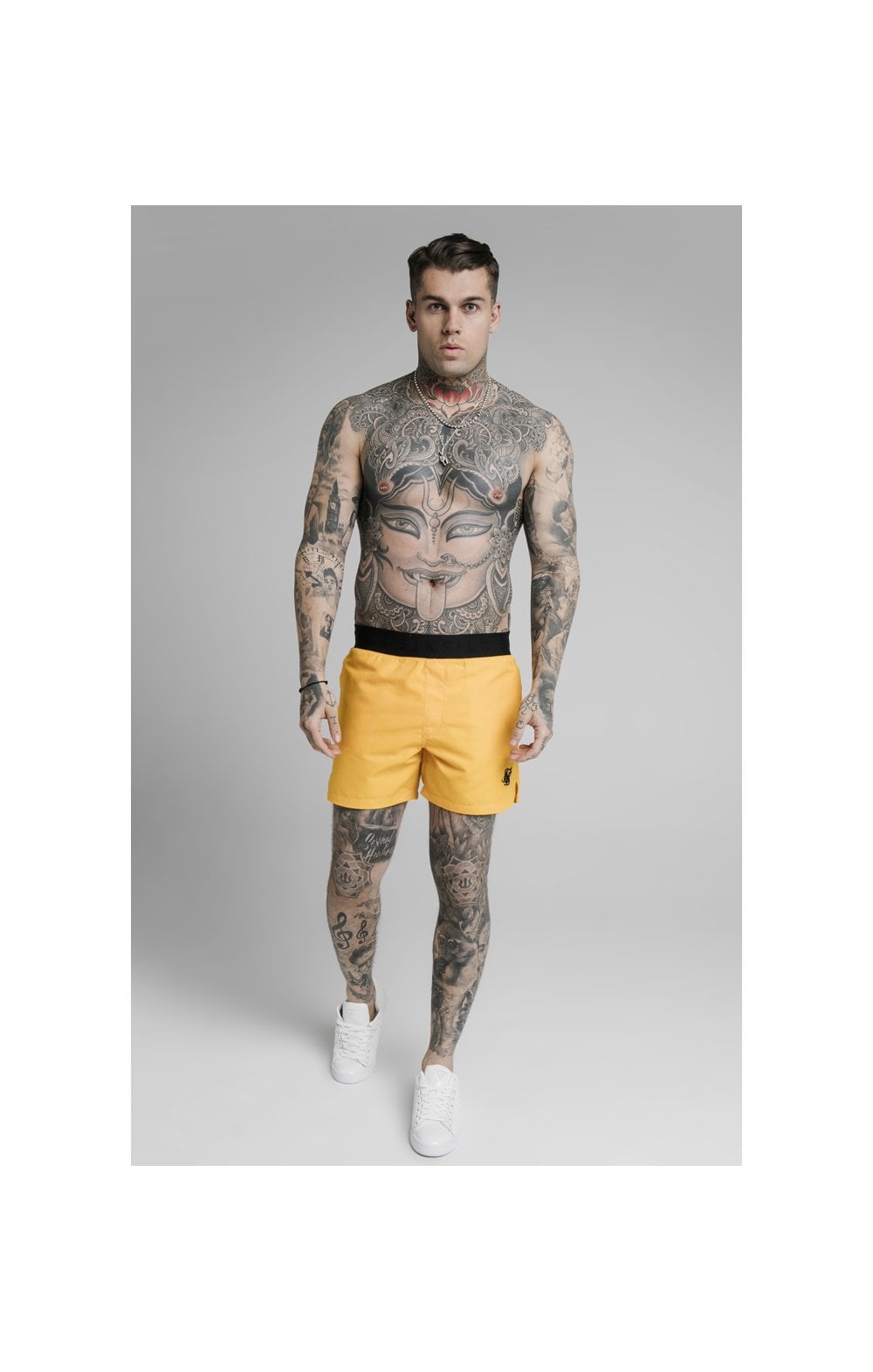 Load image into Gallery viewer, SikSilk Standard Swim Shorts - Yellow (3)