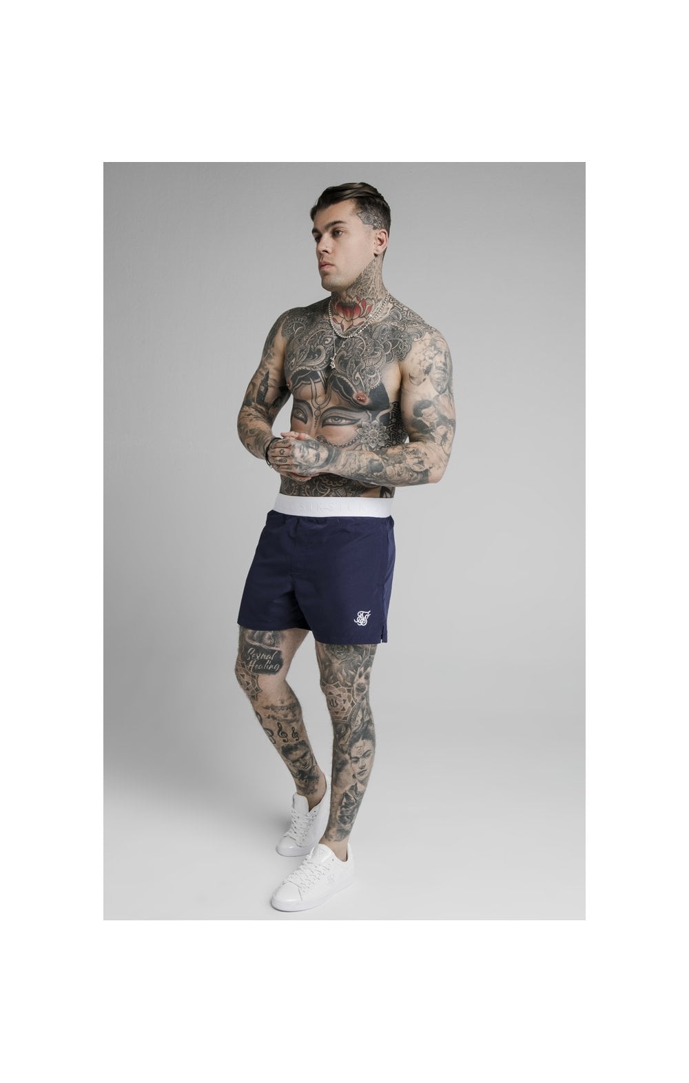 Load image into Gallery viewer, Navy Standard Swim Short (2)