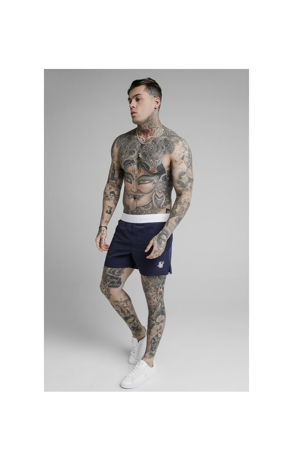 Load image into Gallery viewer, Navy Standard Swim Short (3)