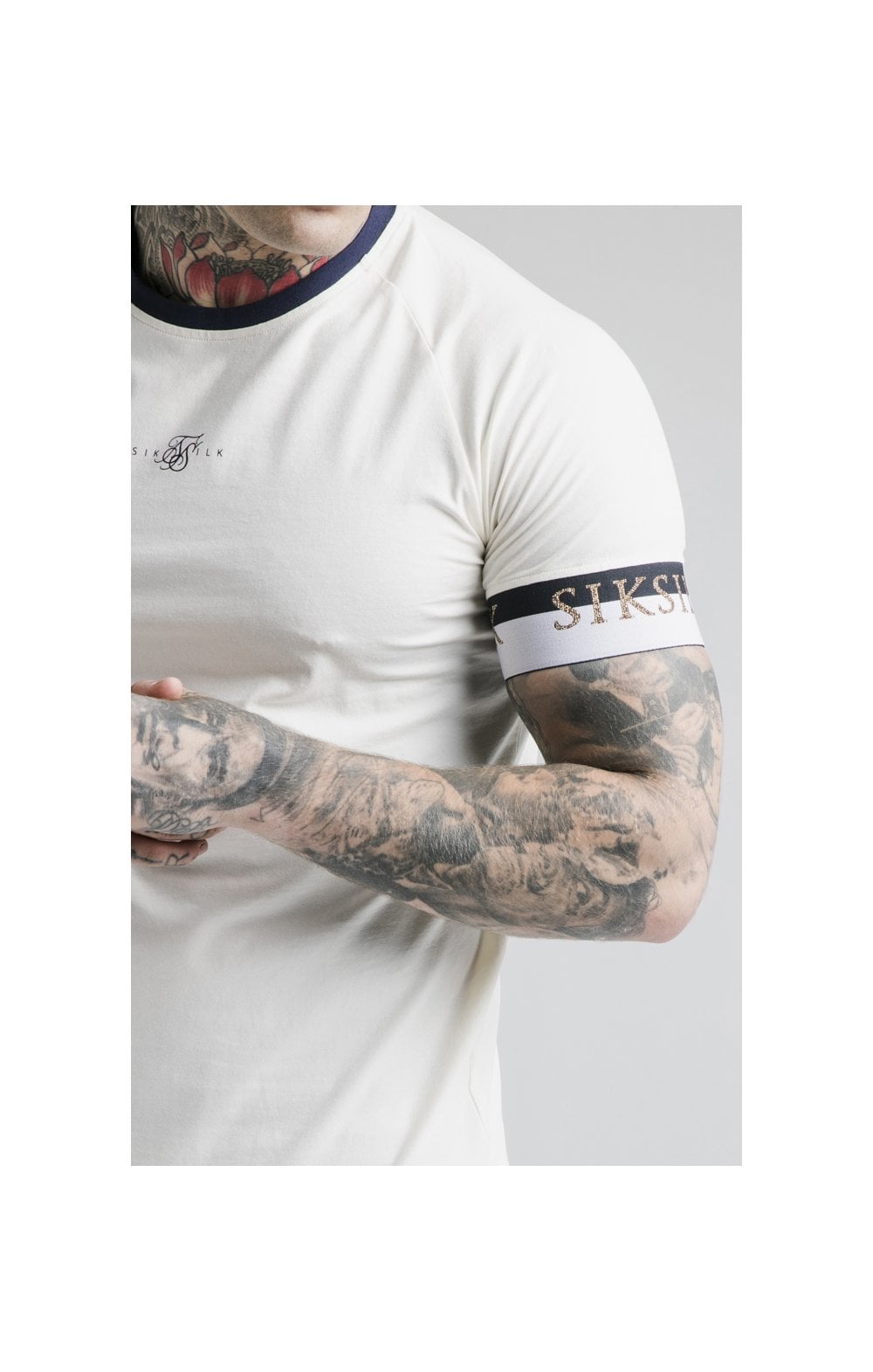 Load image into Gallery viewer, SikSilk Deluxe Ringer Tech Tee - Off White (1)