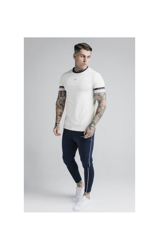 SikSilk Deluxe Ringer Tech Tee - Off White