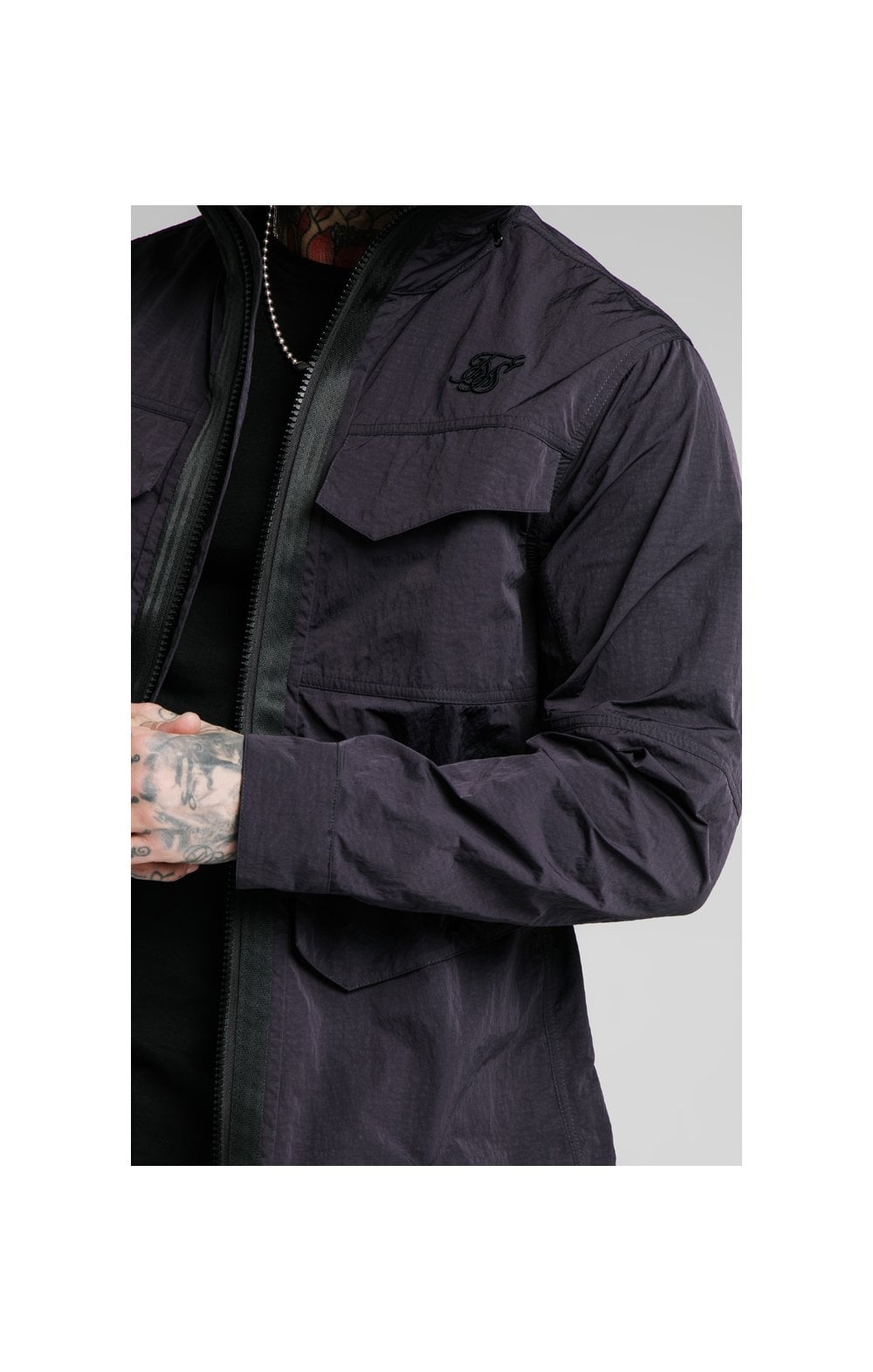 SikSilk Lightweight Zip Jacket - Black (1)