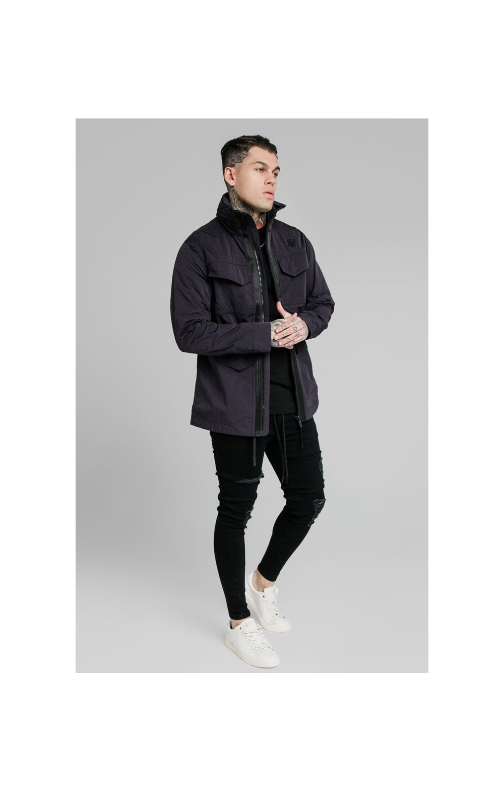 SikSilk Lightweight Zip Jacket - Black (2)