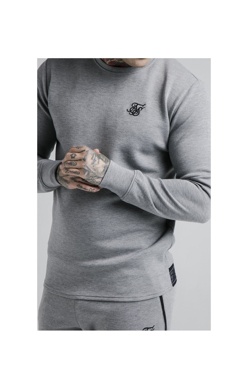 Load image into Gallery viewer, SikSilk L/S Exhibit Sweater - Grey Marl (1)