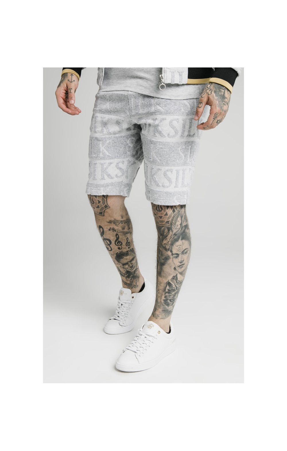 Load image into Gallery viewer, SikSilk Inverse Gym Shorts - Grey,Black &amp; Gold