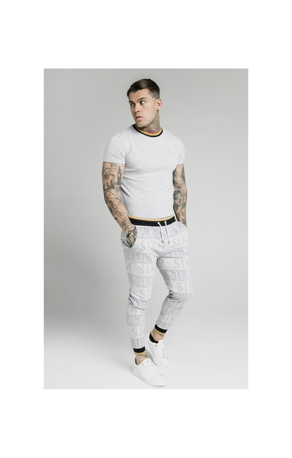 SikSilk Inverse Fitted Joggers - Grey
                    
                        Black & Gold (5)