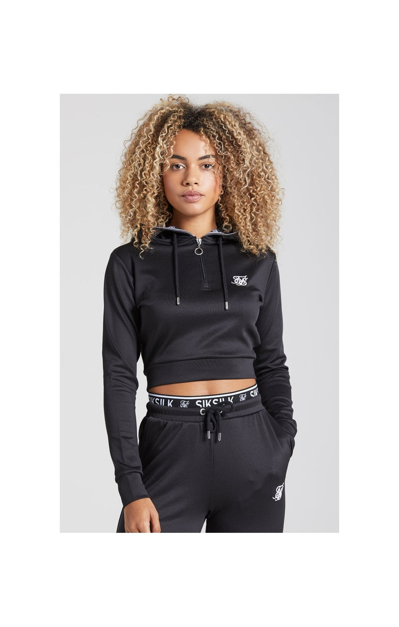 SikSilk Tape 1/4 Zip Track Top - Black