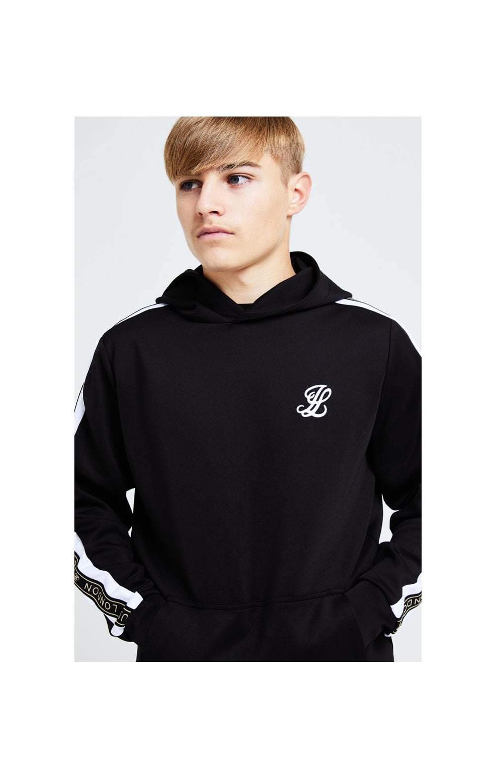 Illusive London Diverge Overhead Hoodie - Black Gold & White (1)