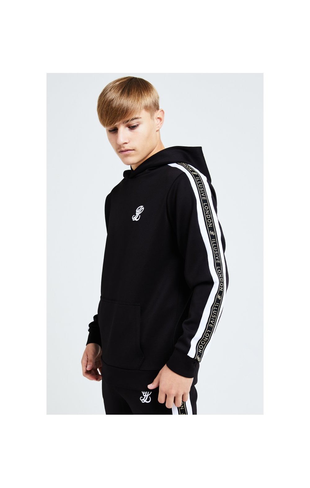 Illusive London Diverge Overhead Hoodie - Black Gold & White (2)