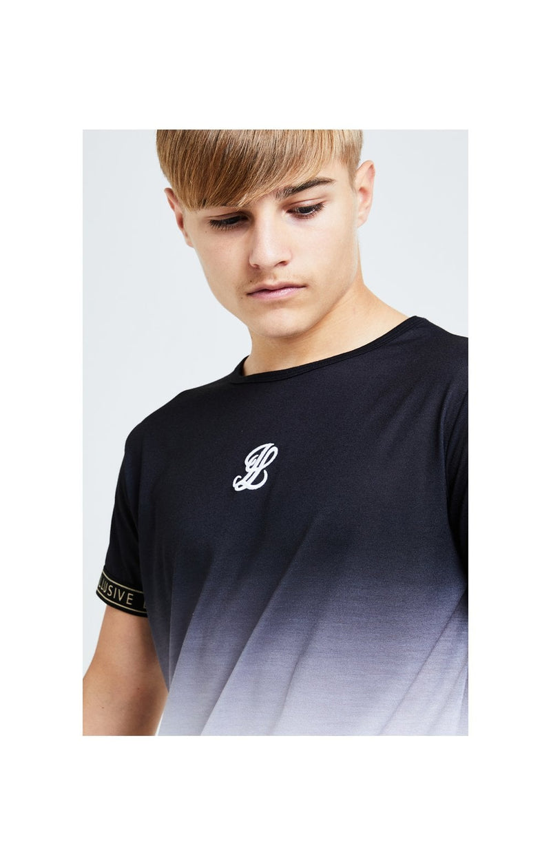 Illusive London Diverge Fade Tech Tee - Black Gold & White