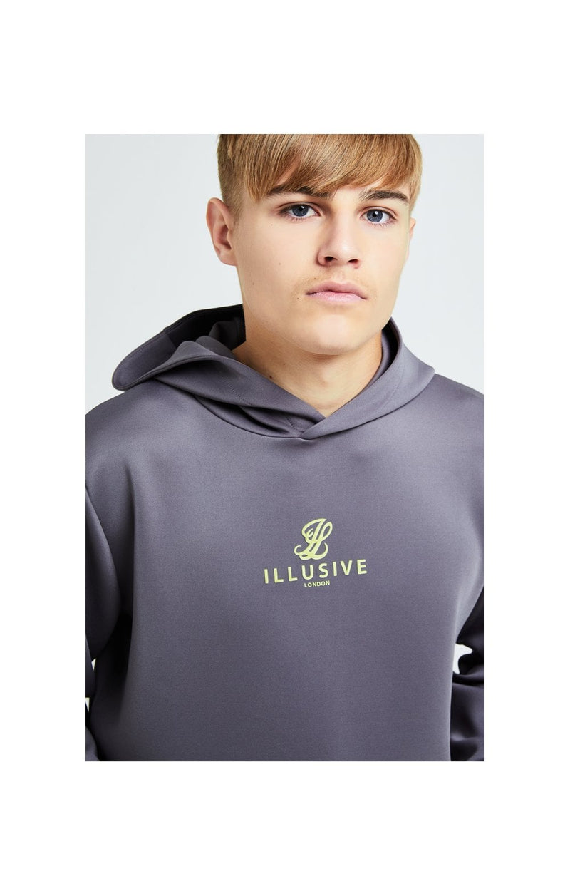 Illusive London Blaze Overhead Hoodie - Dark Grey & Lime (1)