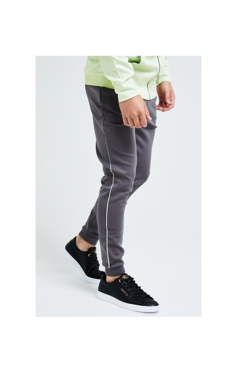 Illusive London Blaze Fade Piping Jogger - Dark Grey & Lime (1)