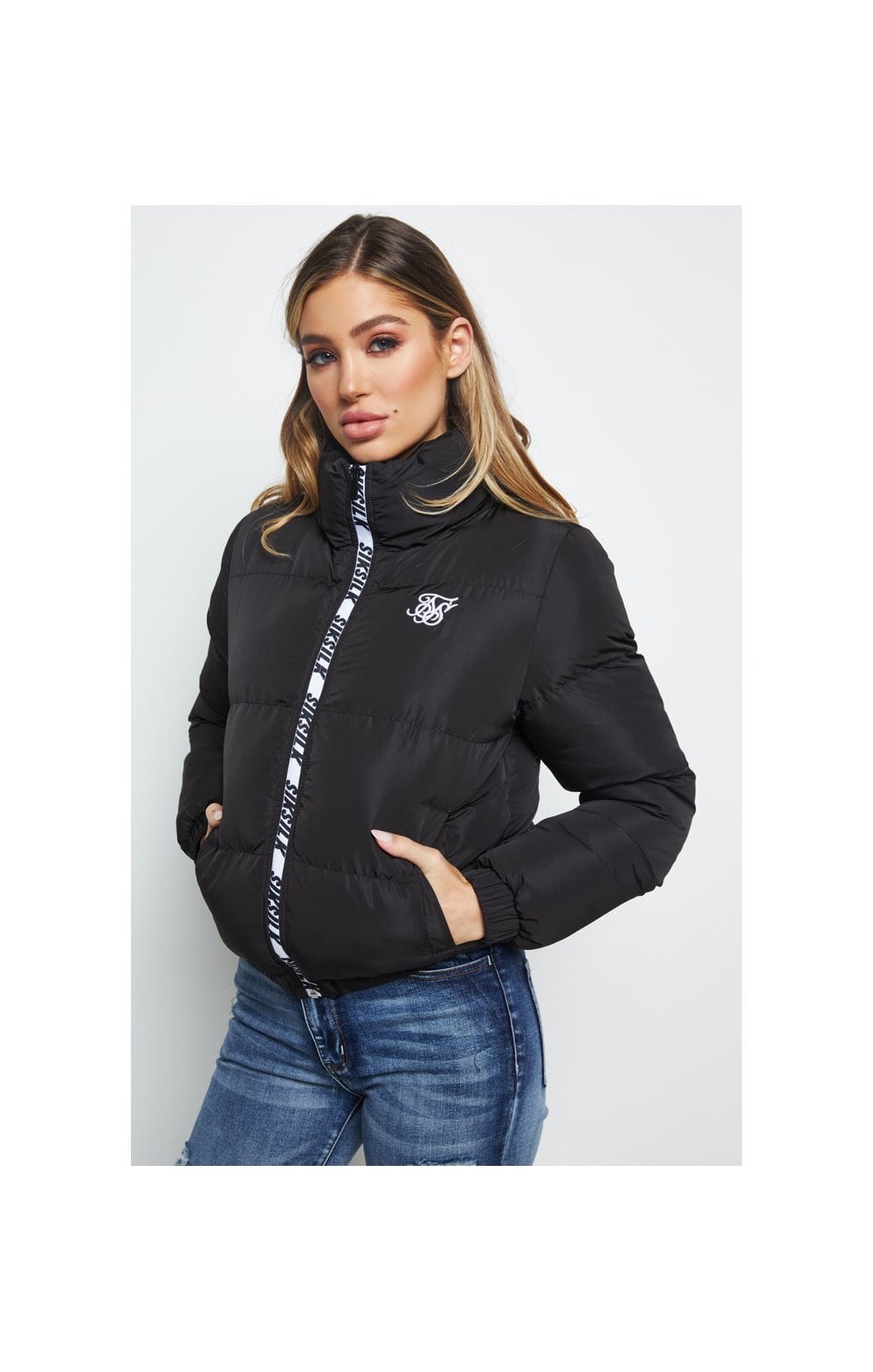 SikSilk Padded Crop Jacket Black SikSilk NZ