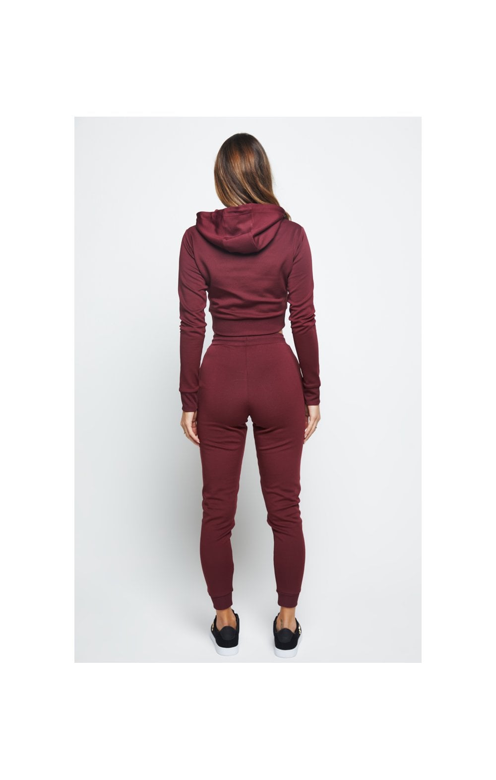 Load image into Gallery viewer, SikSilk Eyelet Mesh Track Top - Burgundy (6)