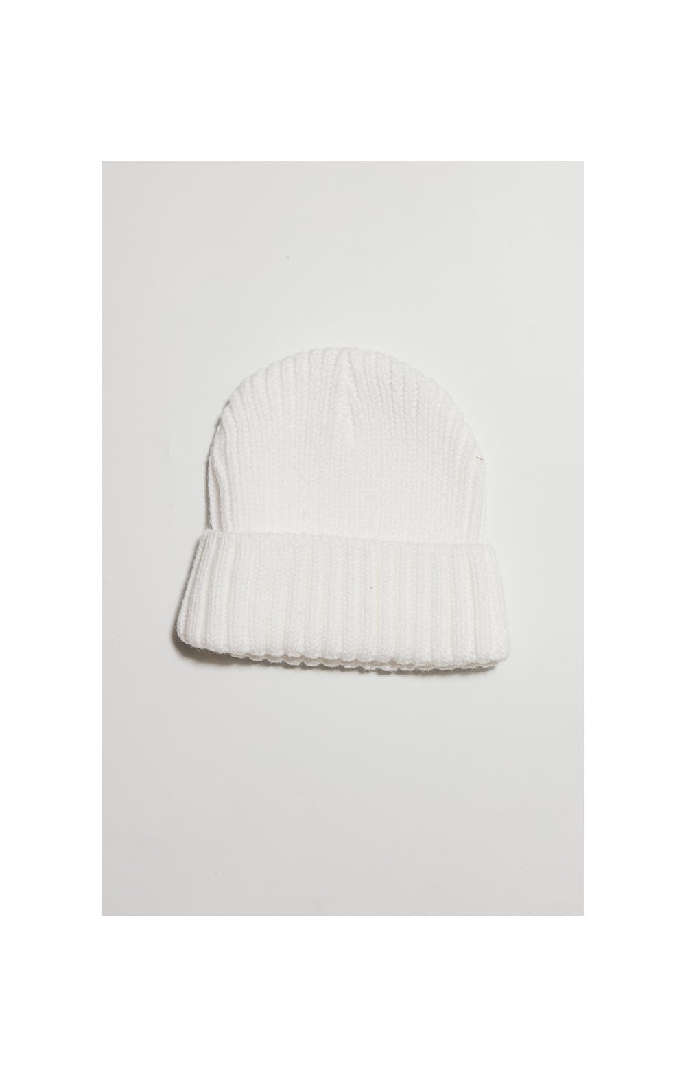 SikSilk Rib Cuff Beanie - White & Gold (1)