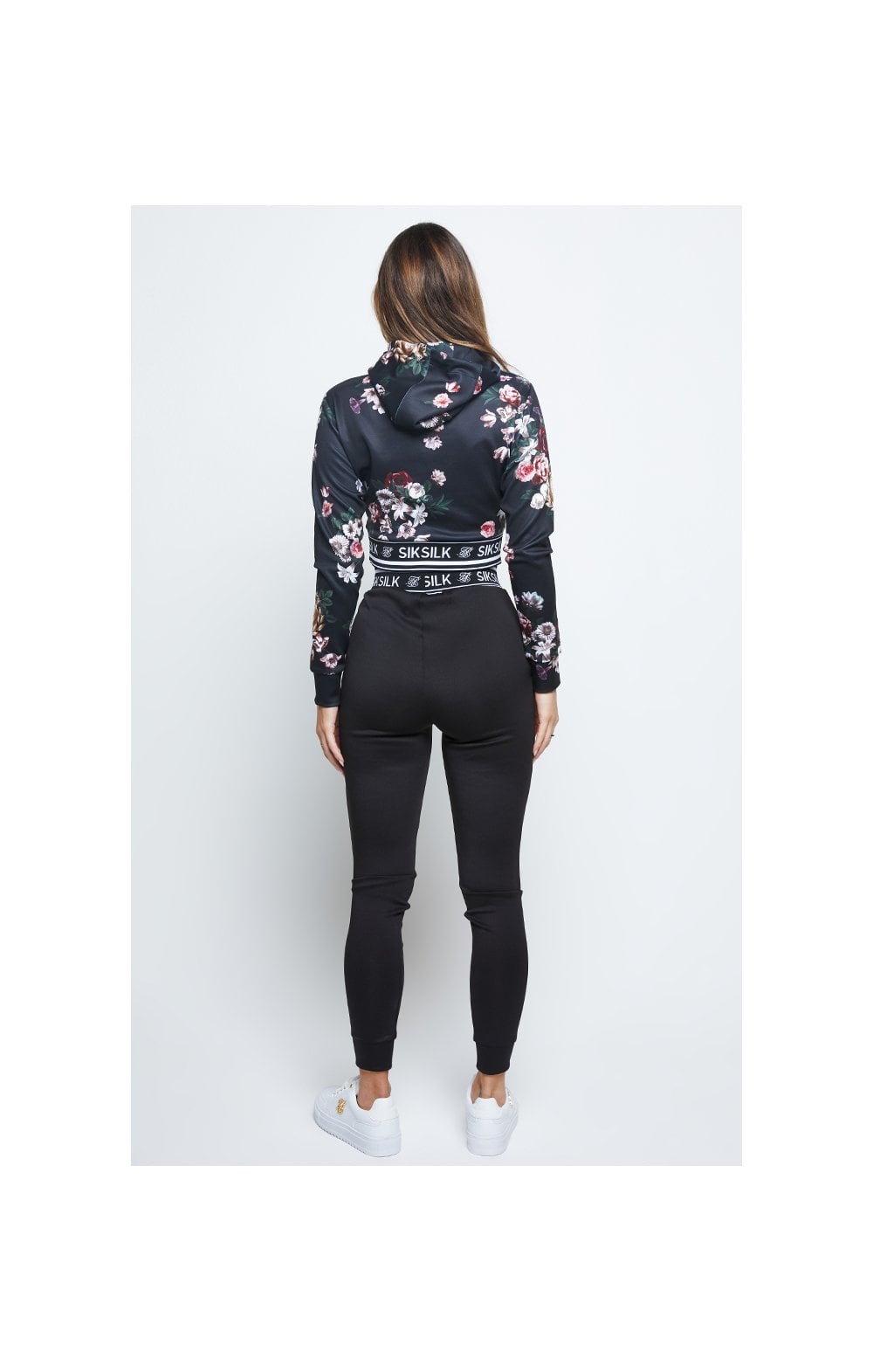 SikSilk Prestige Floral Track Top - Black
