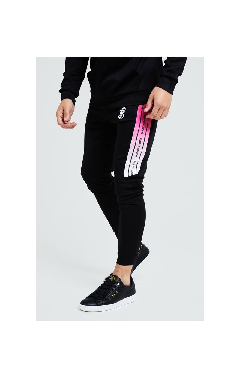 Illusive London Flux Taped Joggers - Black & Pink