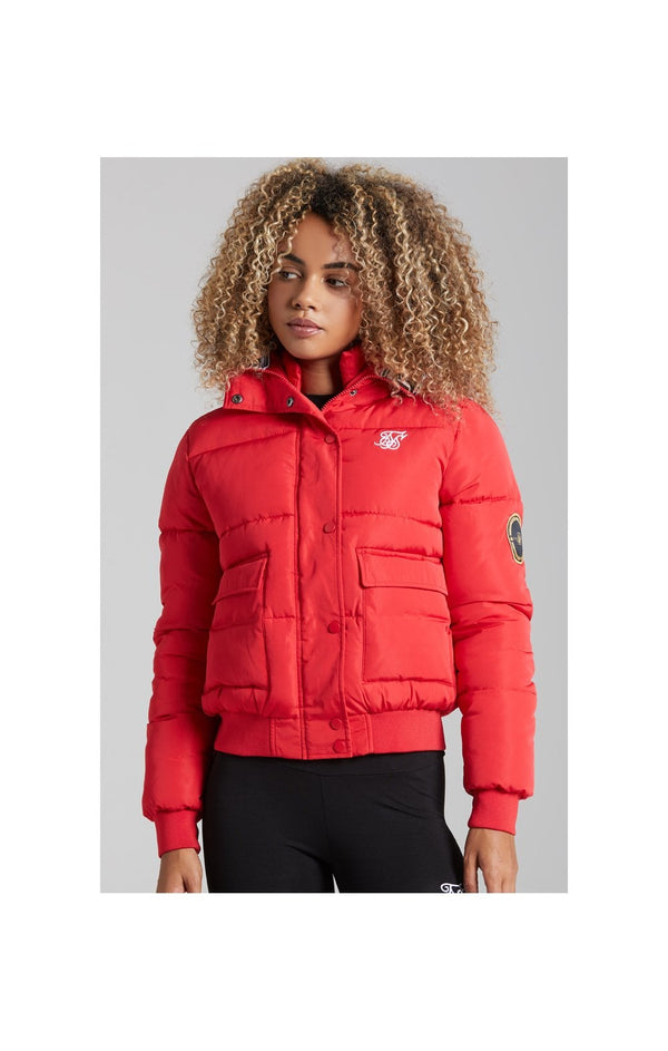 SikSilk Tape Padded Jacket - Red