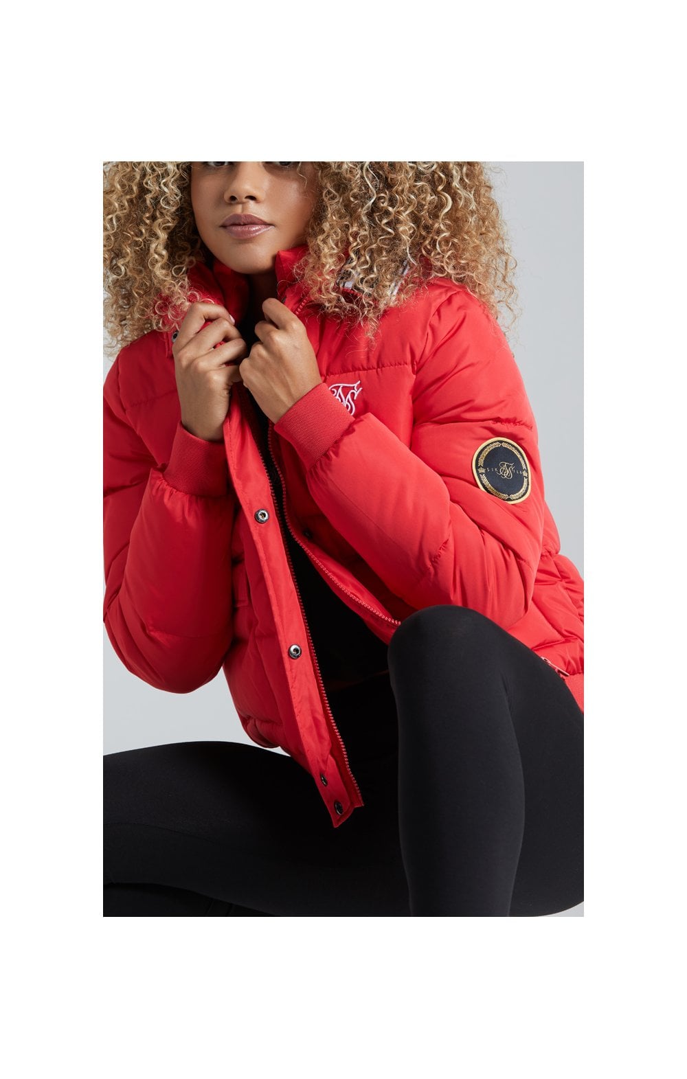 SikSilk Tape Padded Jacket - Red (2)