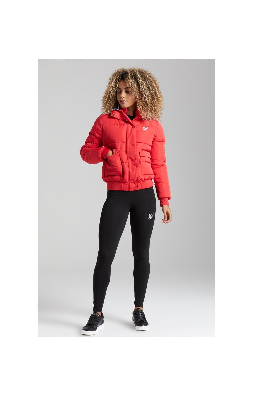 SikSilk Tape Padded Jacket - Red (4)