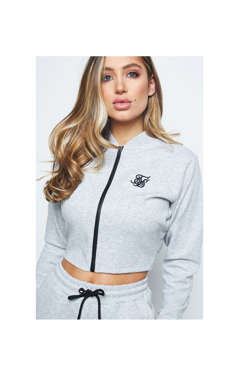 SikSilk React Track Jacket - Grey Marl