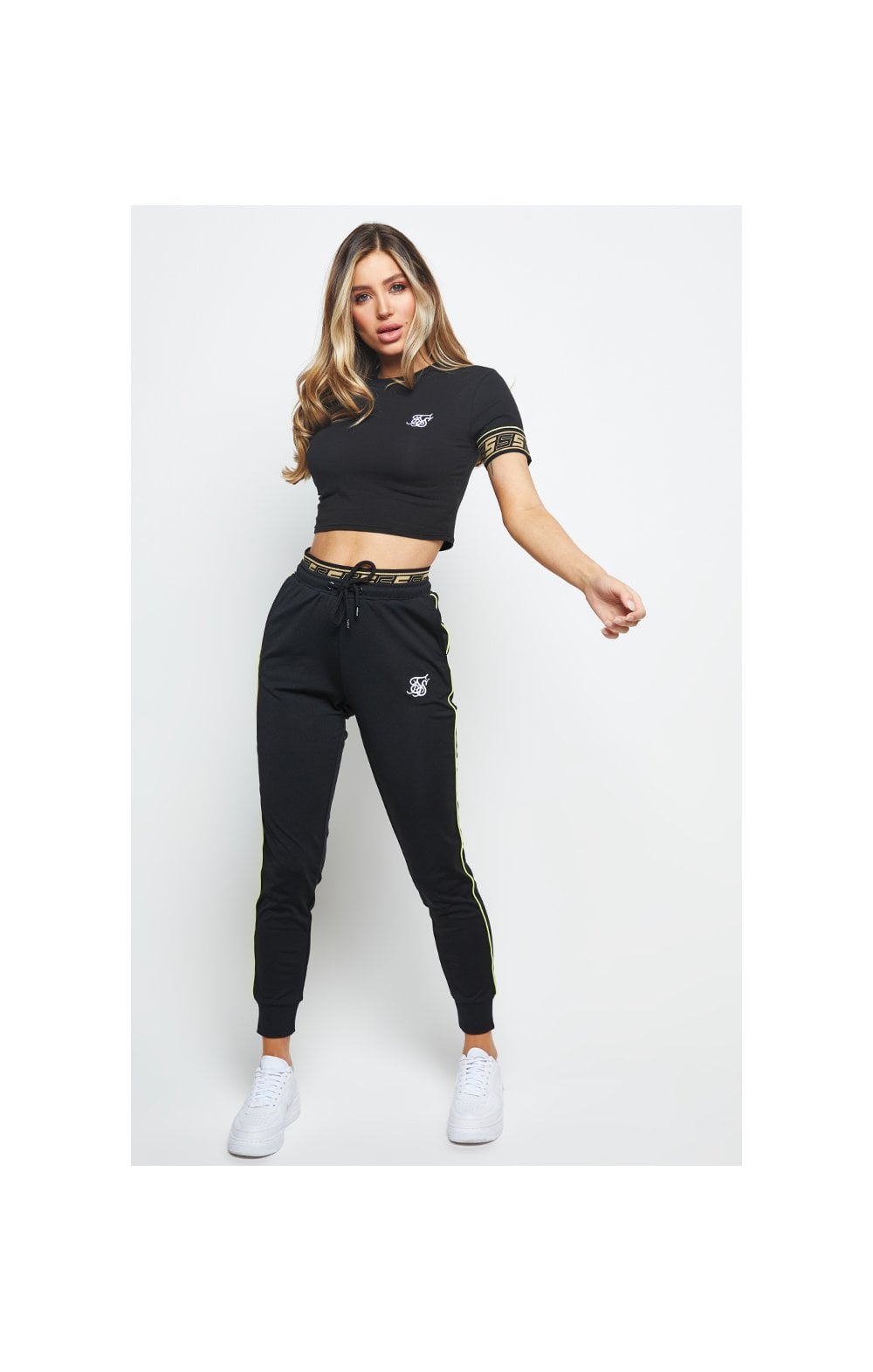 SikSilk Roma Tape Crop Tee – Black (3)