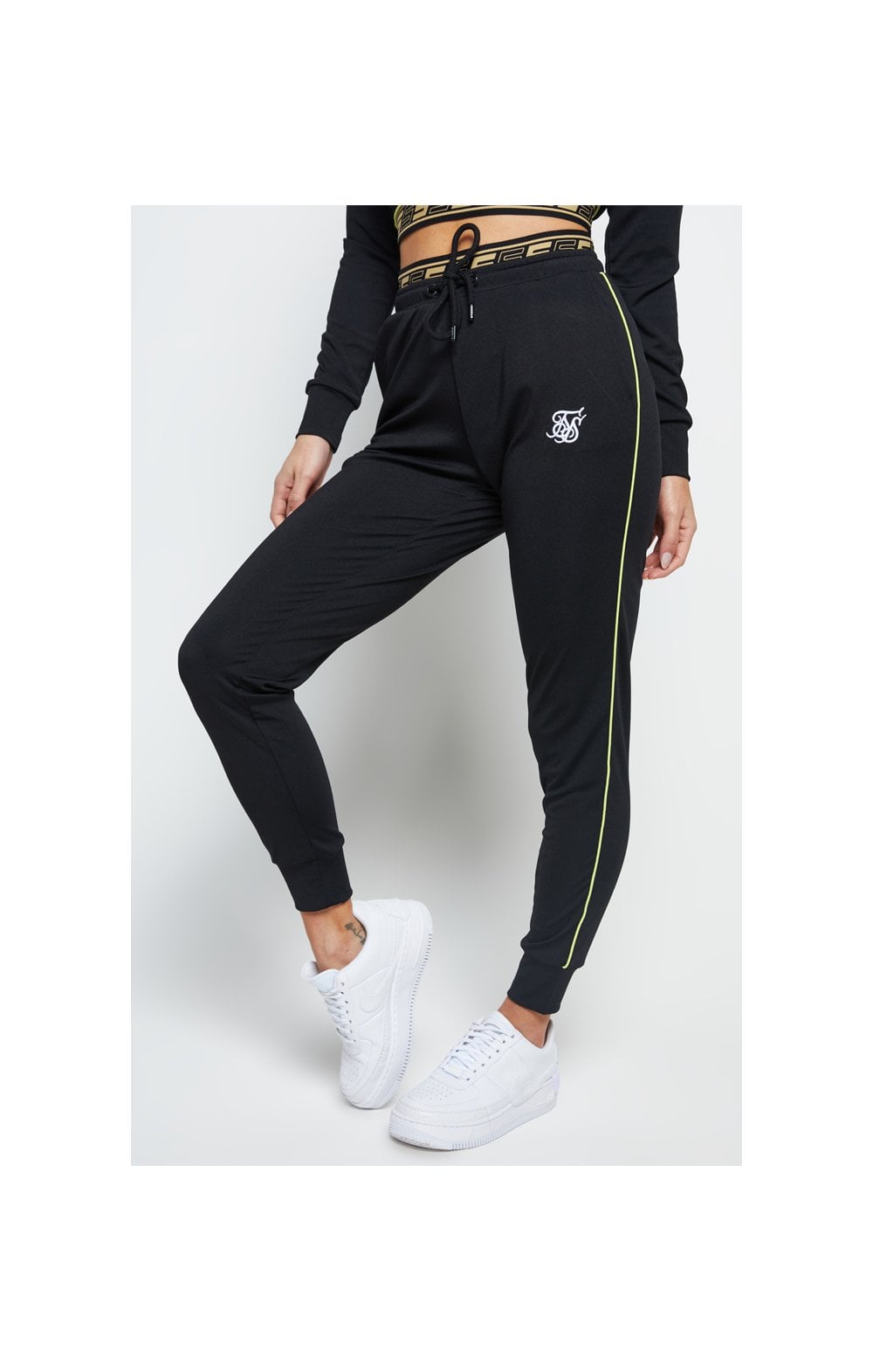 Load image into Gallery viewer, SikSilk Roma Tape Track Pants – Black