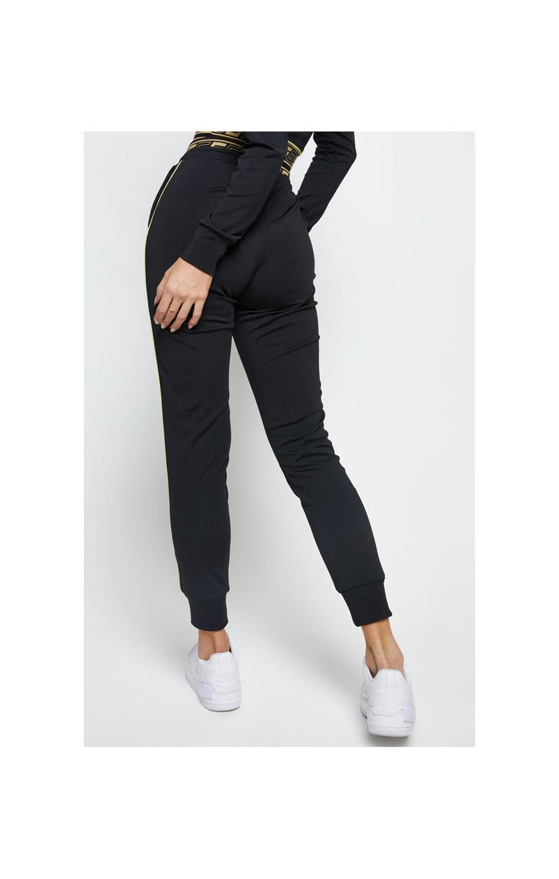 SikSilk Roma Tape Track Pants – Black (1)