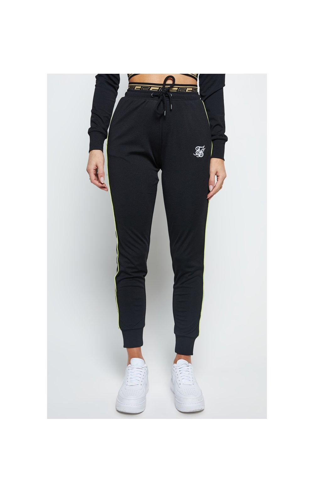 Load image into Gallery viewer, SikSilk Roma Tape Track Pants – Black (2)