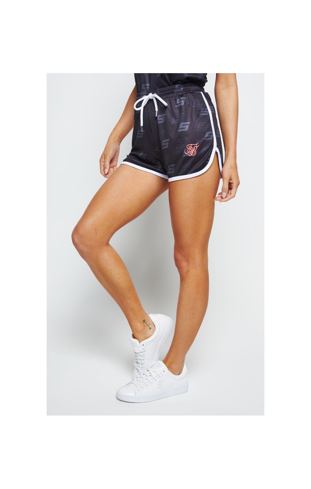 SikSilk Shadow Roma Shorts - Black (1)