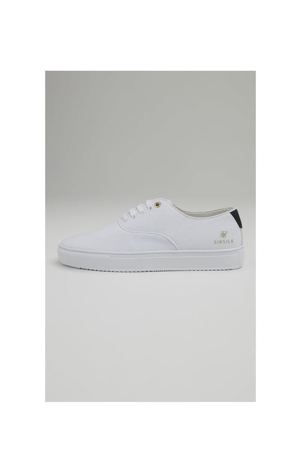 White Low-Top Canvas Trainer