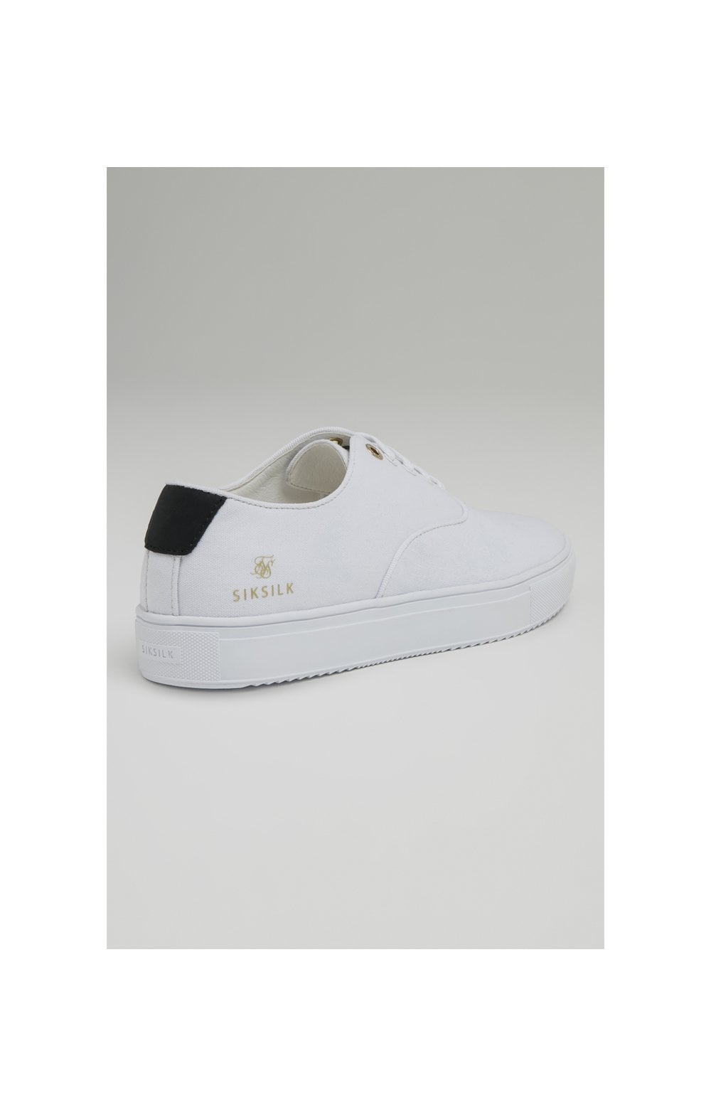 White Low-Top Canvas Trainer (2)